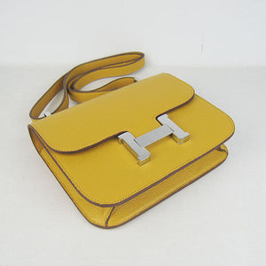 Constance Cowskin Leather Bag H017 yellow silver Kilta bags