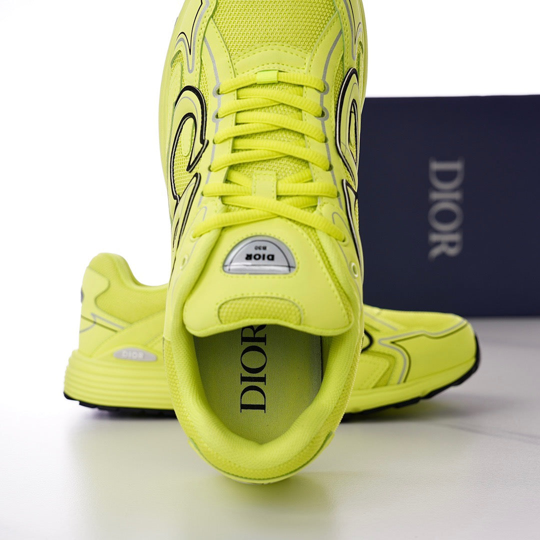 DOR B30 Yellow Mesh and Technical Fabric Sneakers -117 - sneakerhillcom