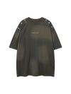 Sneakerhill Washed Embroidered Street Rap T-Shirt - 2102 SP240619Y2DR