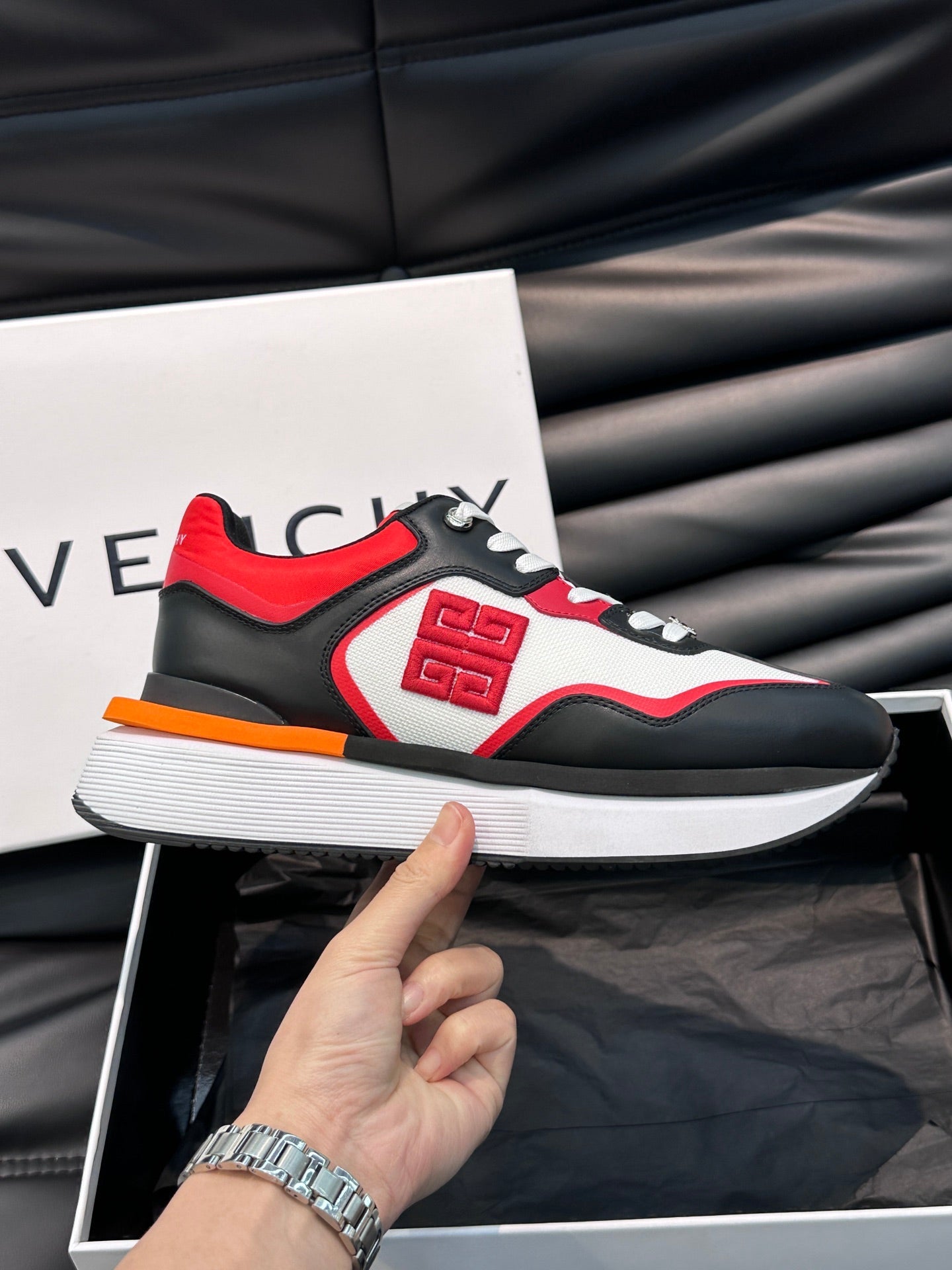 GVC Black and Red Sneakers-014 - sneakerhillcom