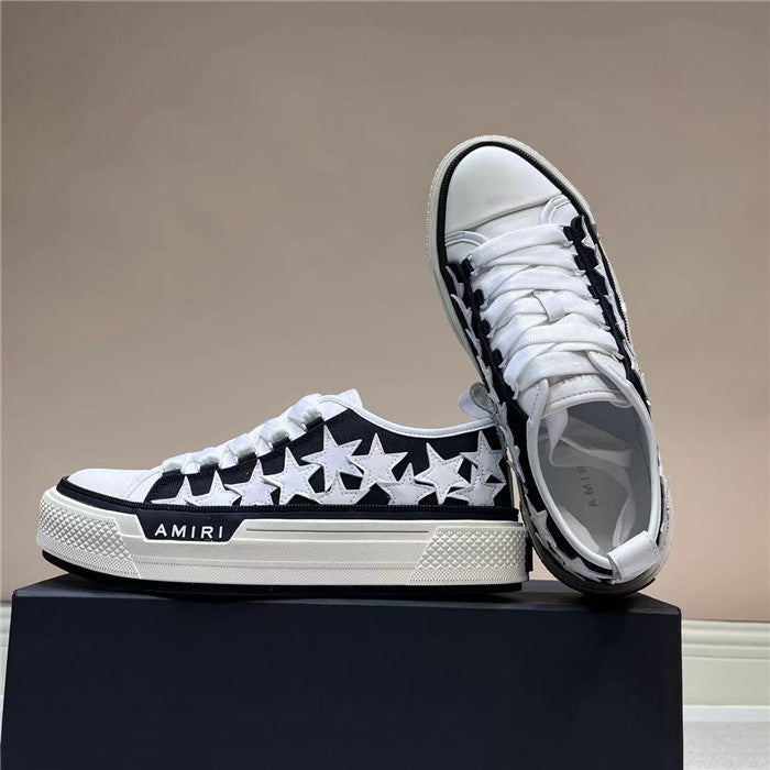 AMR Men Stars Court Low Black and White Sneakers-196 - sneakerhillcom