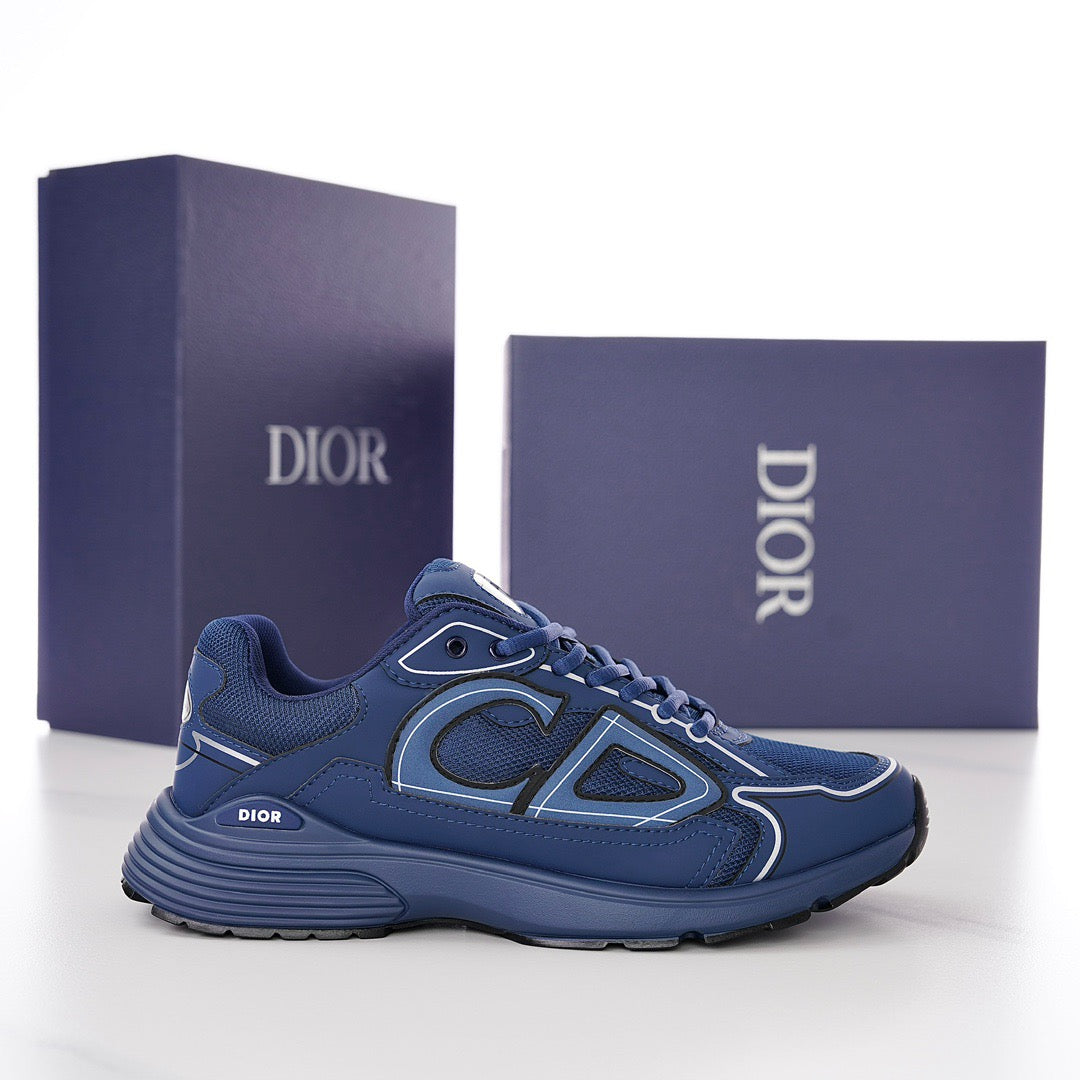 DOR B30  Deep Blue Mesh and Technical Fabric Sneakers -115 - sneakerhillcom