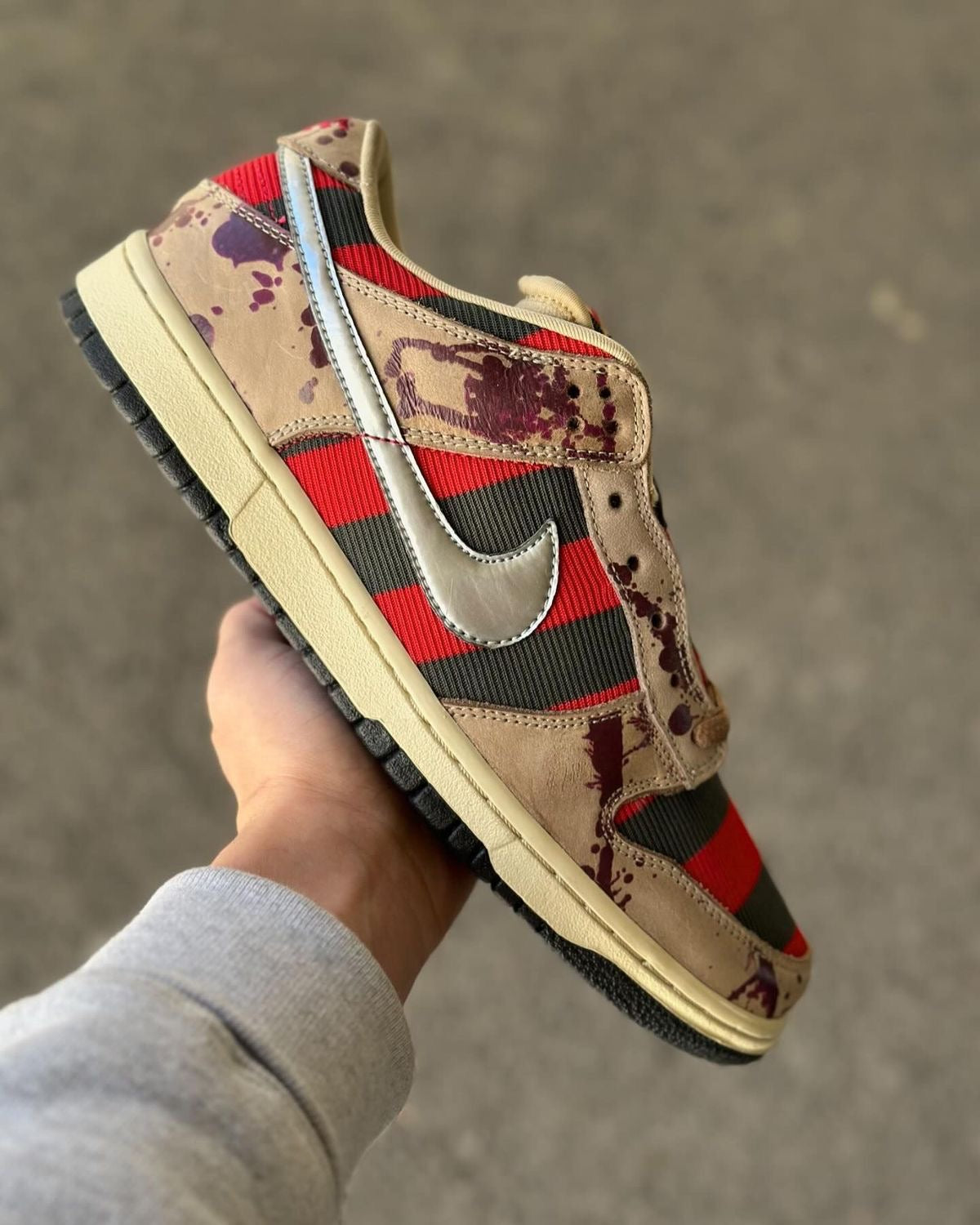 Custom SB Dunk Low “Freddy Krueger” - sneakerhillcom