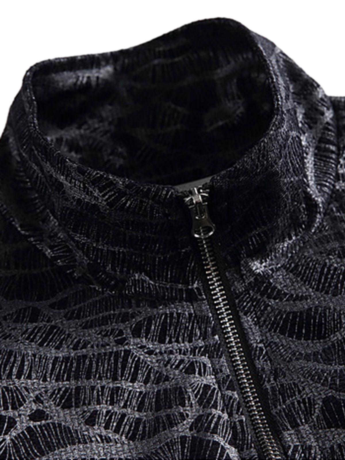 Sneakerhill Stand Collar Embroidery Jacket - sneakerhillcom