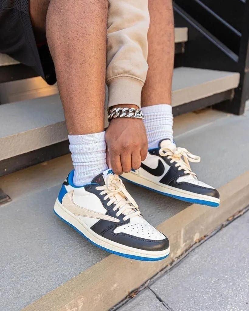 Custom Fragment x Travis Scott x Air Jordan 1 Low DM7866 140 - sneakerhillcom