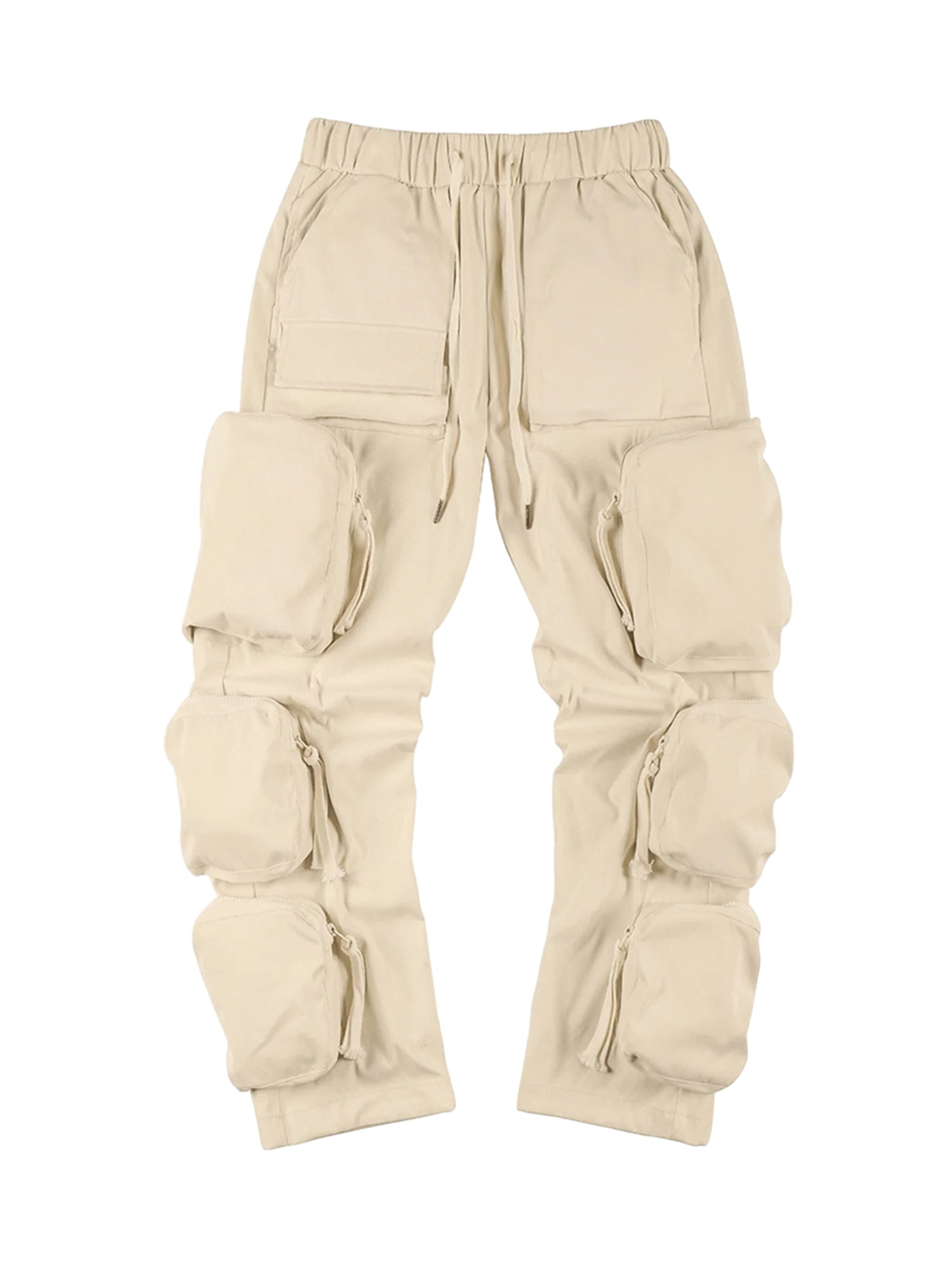 Sneakerhill Street Zipper Multi-pocket Work Pants - 1714