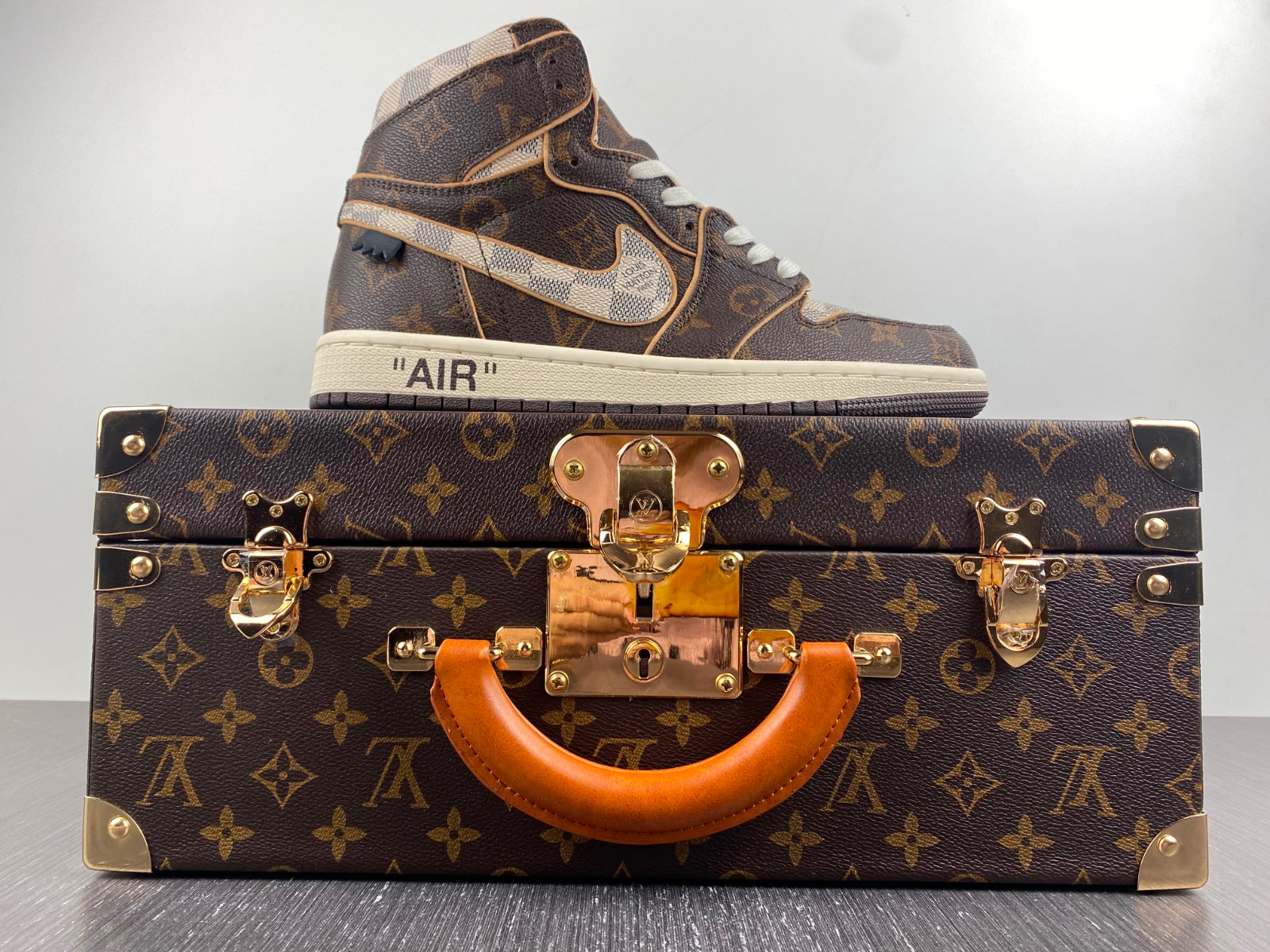 Custom Air Jordan 1 x LV x OFF-W Monogram sneakerhypes