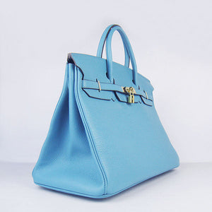 Birkin 35cm Togo Leather Handbags 6099 Light Blue Golden Kilta bags