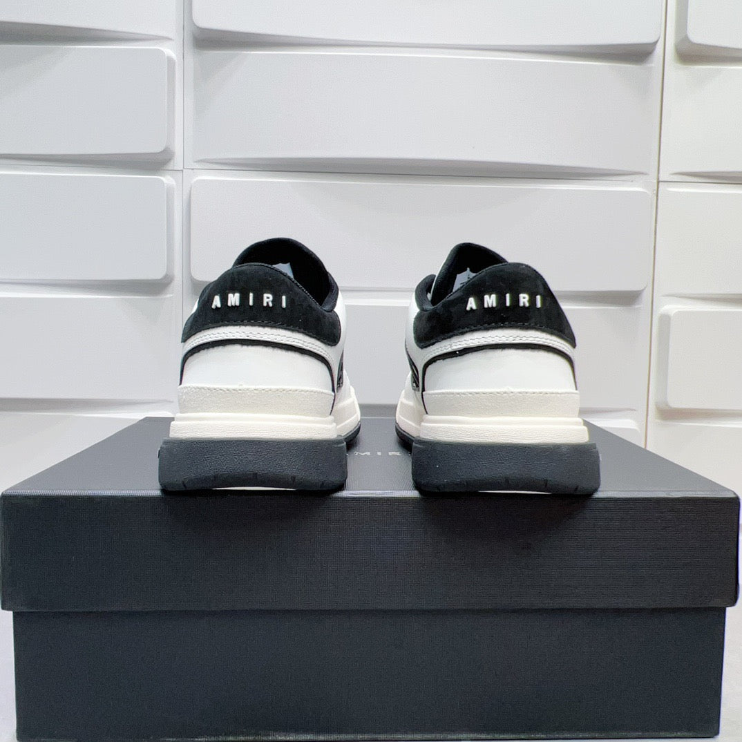 AMR Classic Low White and Black Sneakers-126 - sneakerhillcom