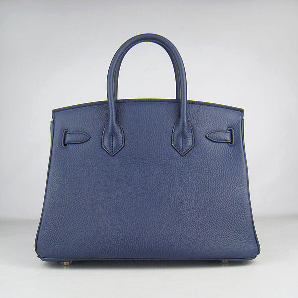 Birkin 30cm Togo Leather Handbags Dark Blue Golden - sneakerlandnet