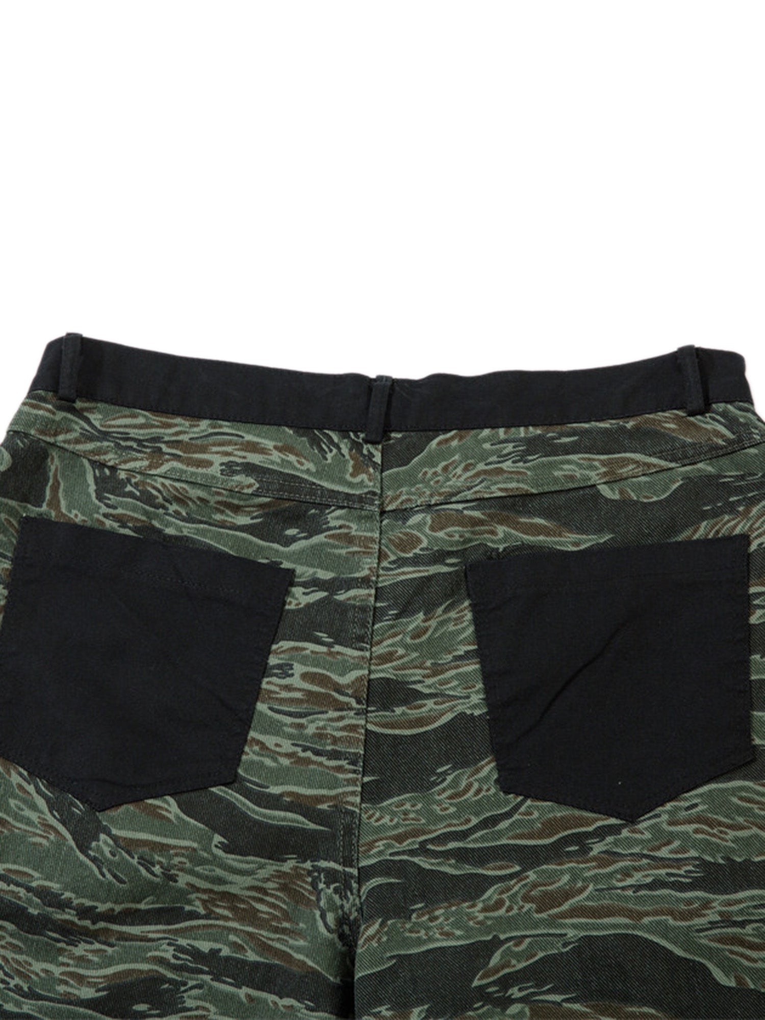 Sneakerhill High Street Patchwork Camouflage Contrast Denim Jorts