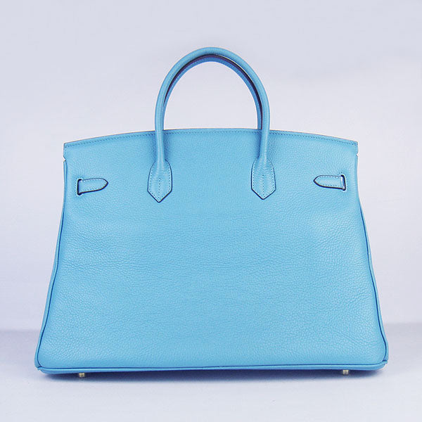 Birkin 35cm Togo Leather Handbags 6099 Light Blue Golden Kilta bags