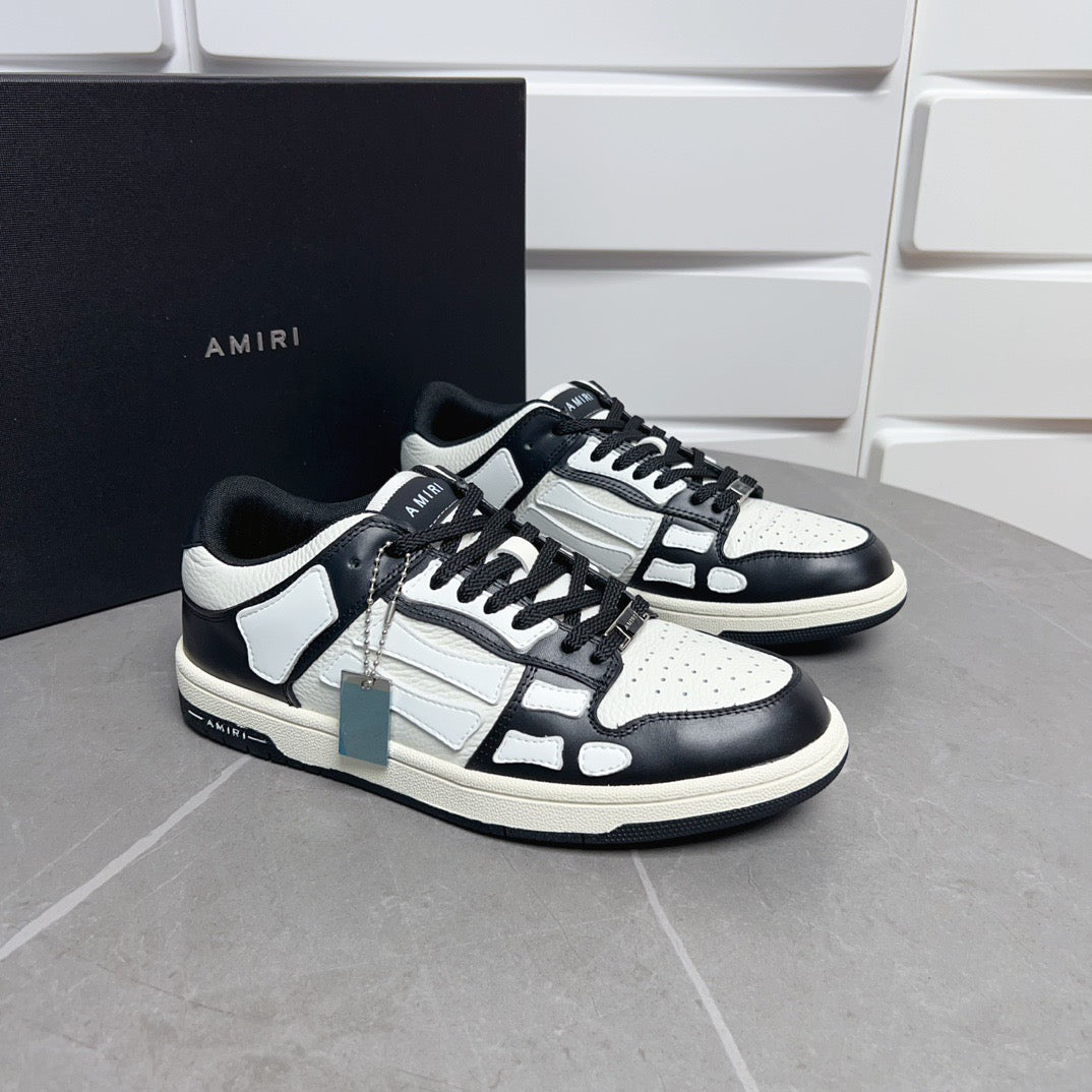 AMR Skel Top Low Black and White Sneakers-146 - sneakerhillcom