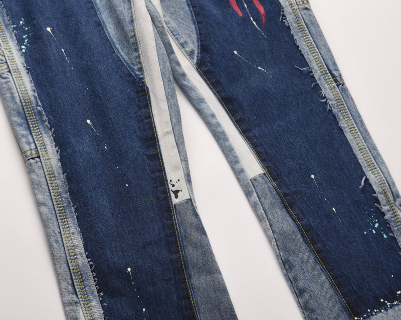 Sneakerhill Flare Denim - Patch-work Light - sneakerhillcom