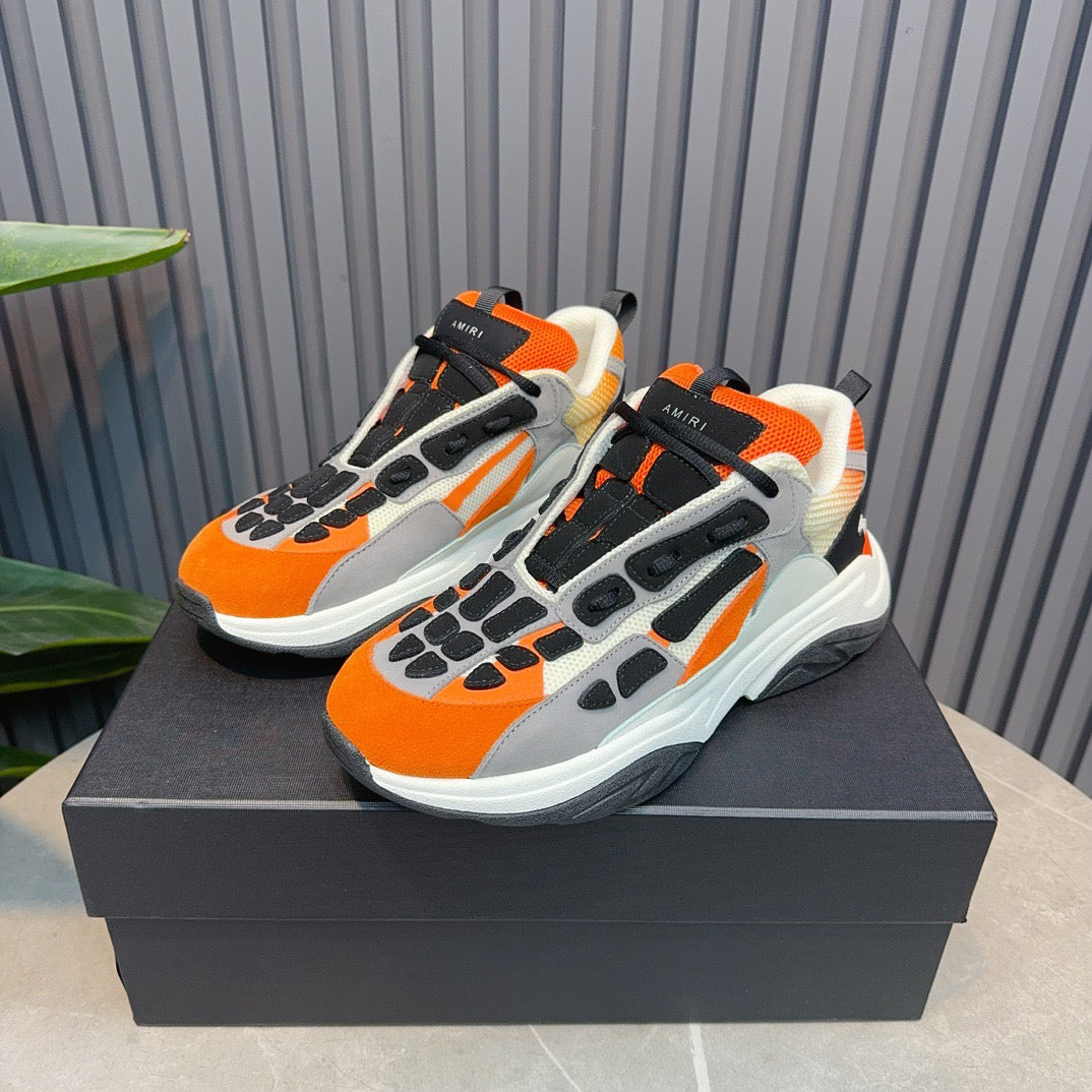 AMR Orange and Black Bone Runner Sneakers - 060 - sneakerhillcom