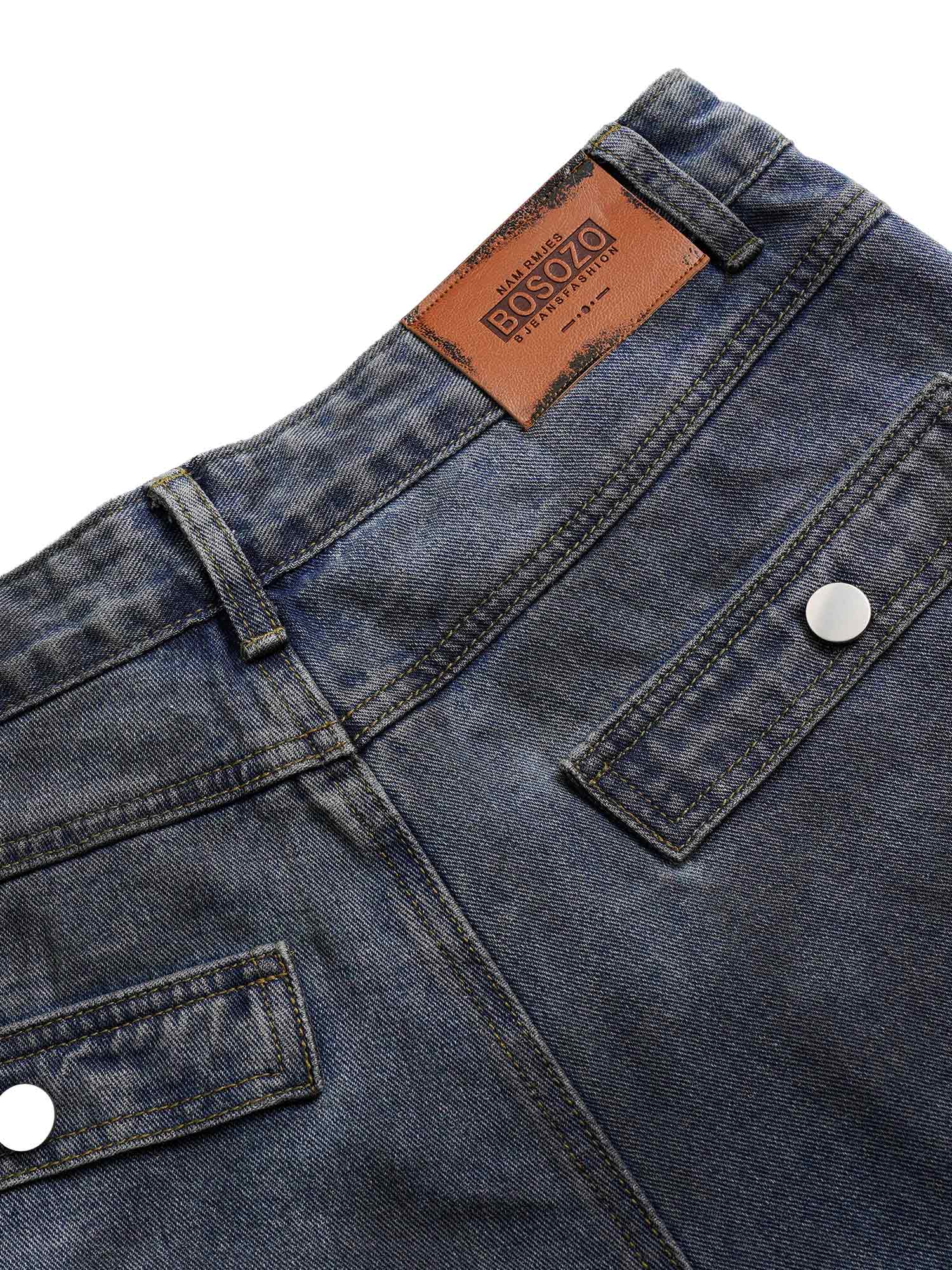 Sneakerhill High Street Hip-hop Distressed Washed Work Jeans - sneakerhillcom