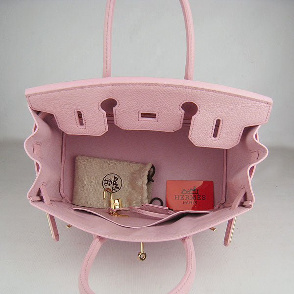 Birkin 30cm Togo Leather Handbags Pink Golden Kilta bags