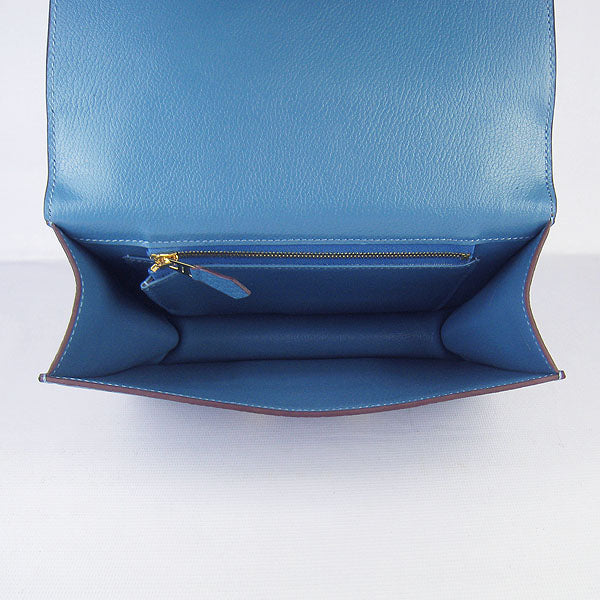 Constance Cowskin Leather Bag H017 blue golden Kilta bags