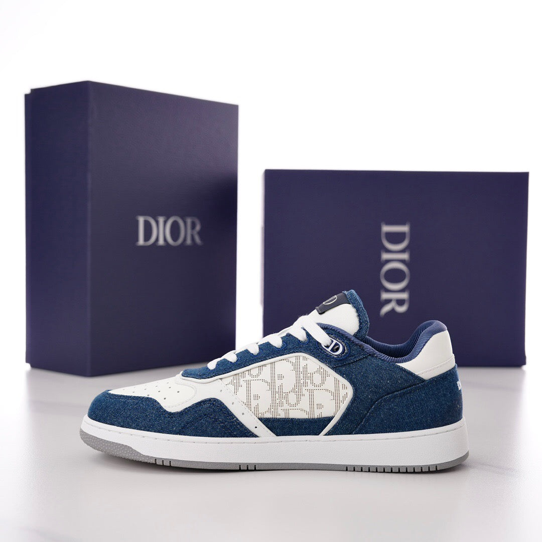 DOR B27 Low-Top Blue and White Sneakers-119 - sneakerhillcom