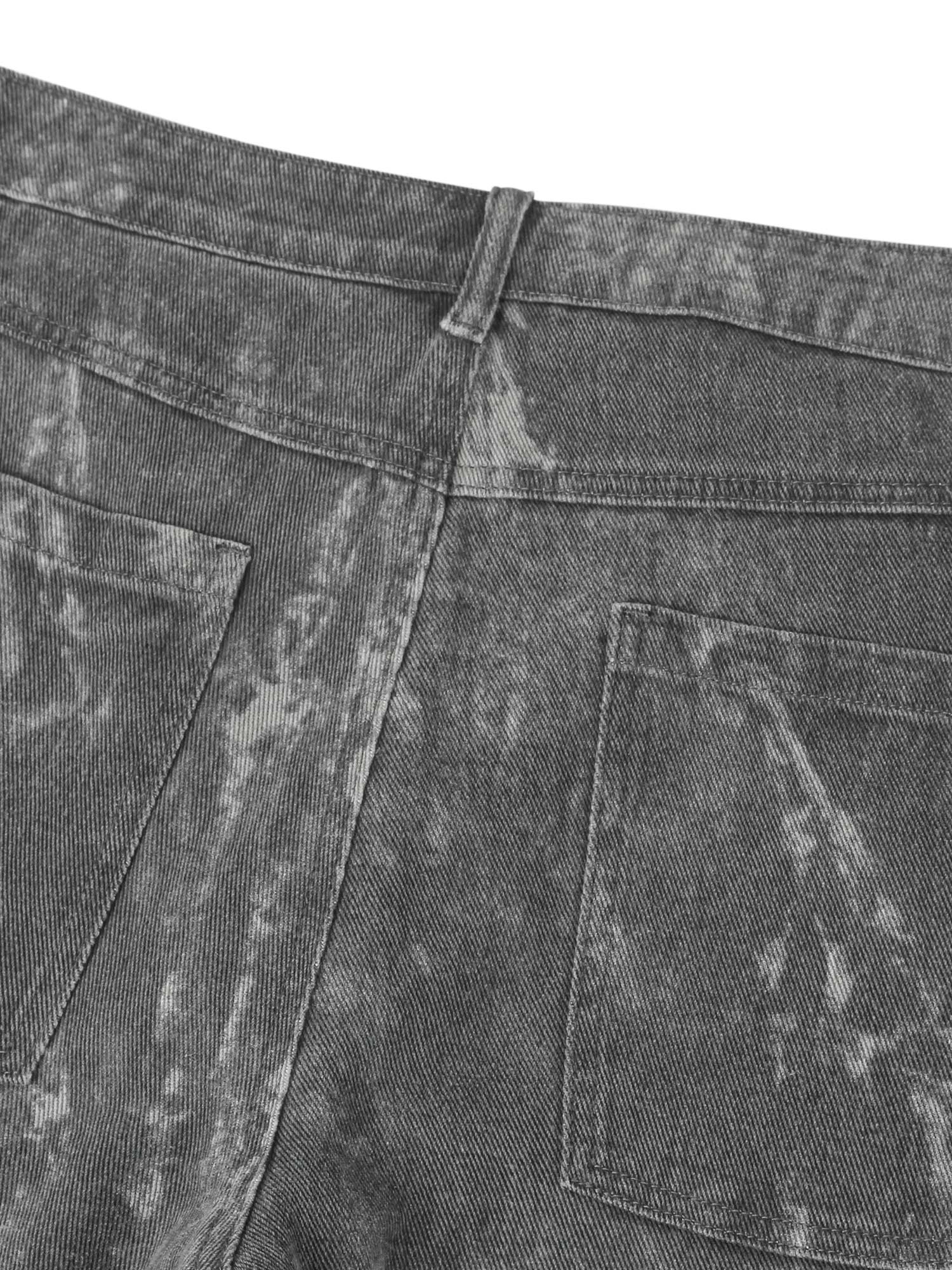 Sneakerhill High Street Hip-hop Distressed Washed Work Jeans - sneakerhillcom