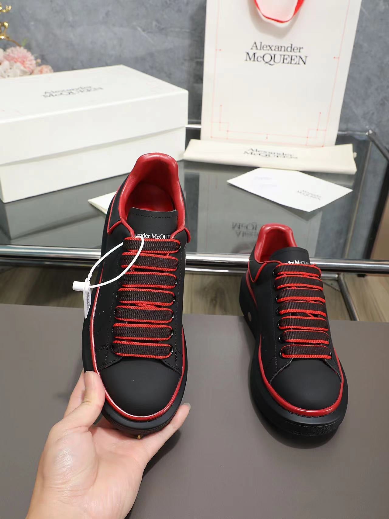 ALMC Oversized Black and Red Sneakers-036 - sneakerhillcom