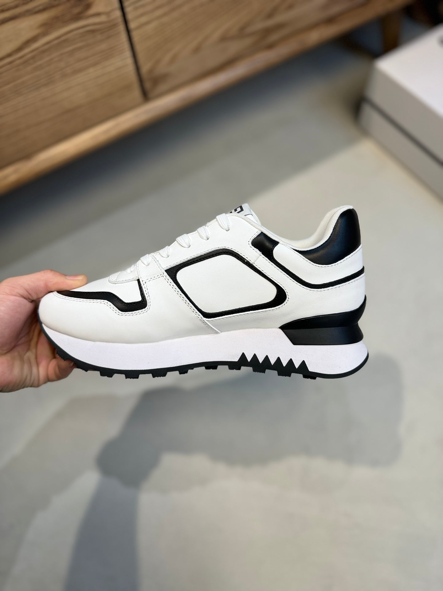 GVC Black and White Sneakers-018 - sneakerhillcom