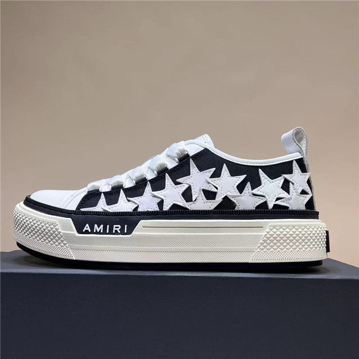 AMR Men Stars Court Low Black and White Sneakers-196 - sneakerhillcom