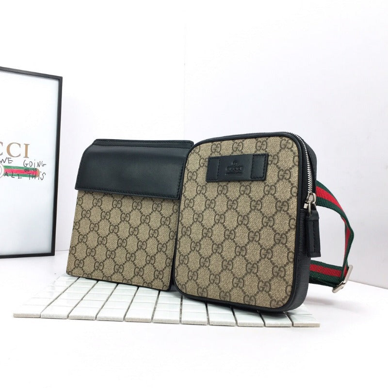 Sneakerhill - Supreme Belt Bag Beige/Black - sneakerhillcom