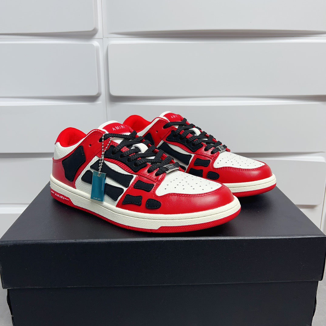 AMR Skel Top Low Red and Black Sneakers-132 - sneakerhillcom