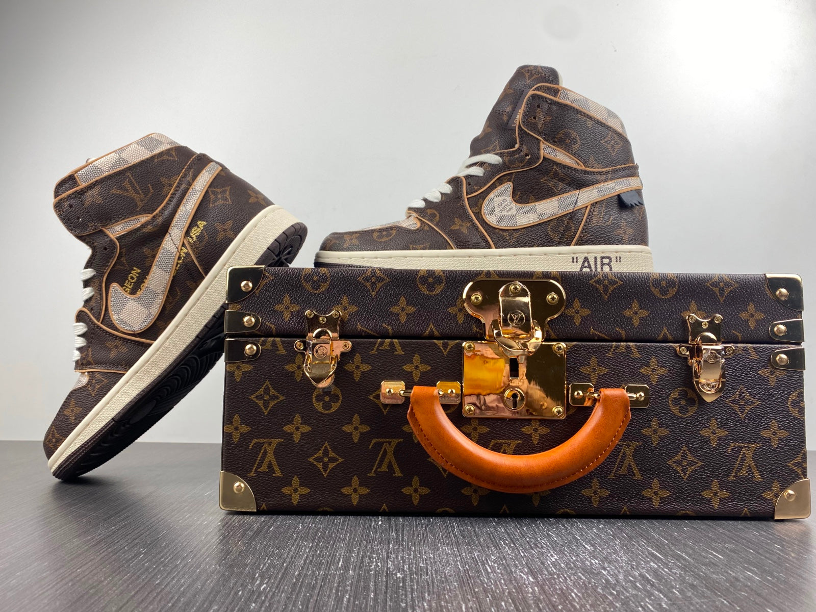 Custom Air Jordan 1 x LV x OFF-W Monogram sneakerhypes