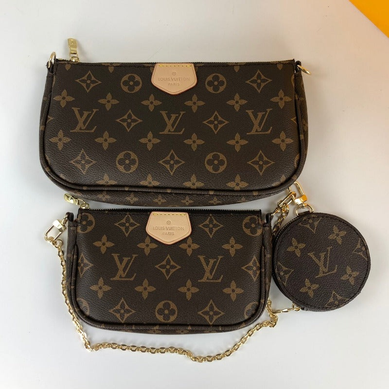 Sneakerhill - Monogram Multi Pochette Crossbody Bag - sneakerhillcom