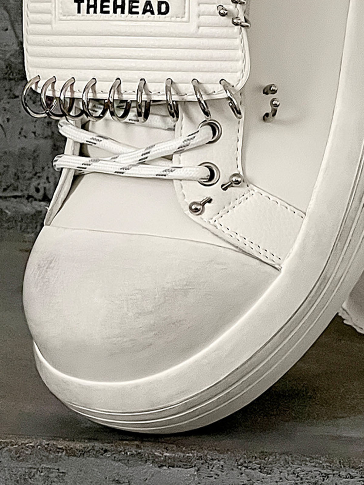 Sneakerhill Punk Metal Ring Platform Sneakers - sneakerhillcom