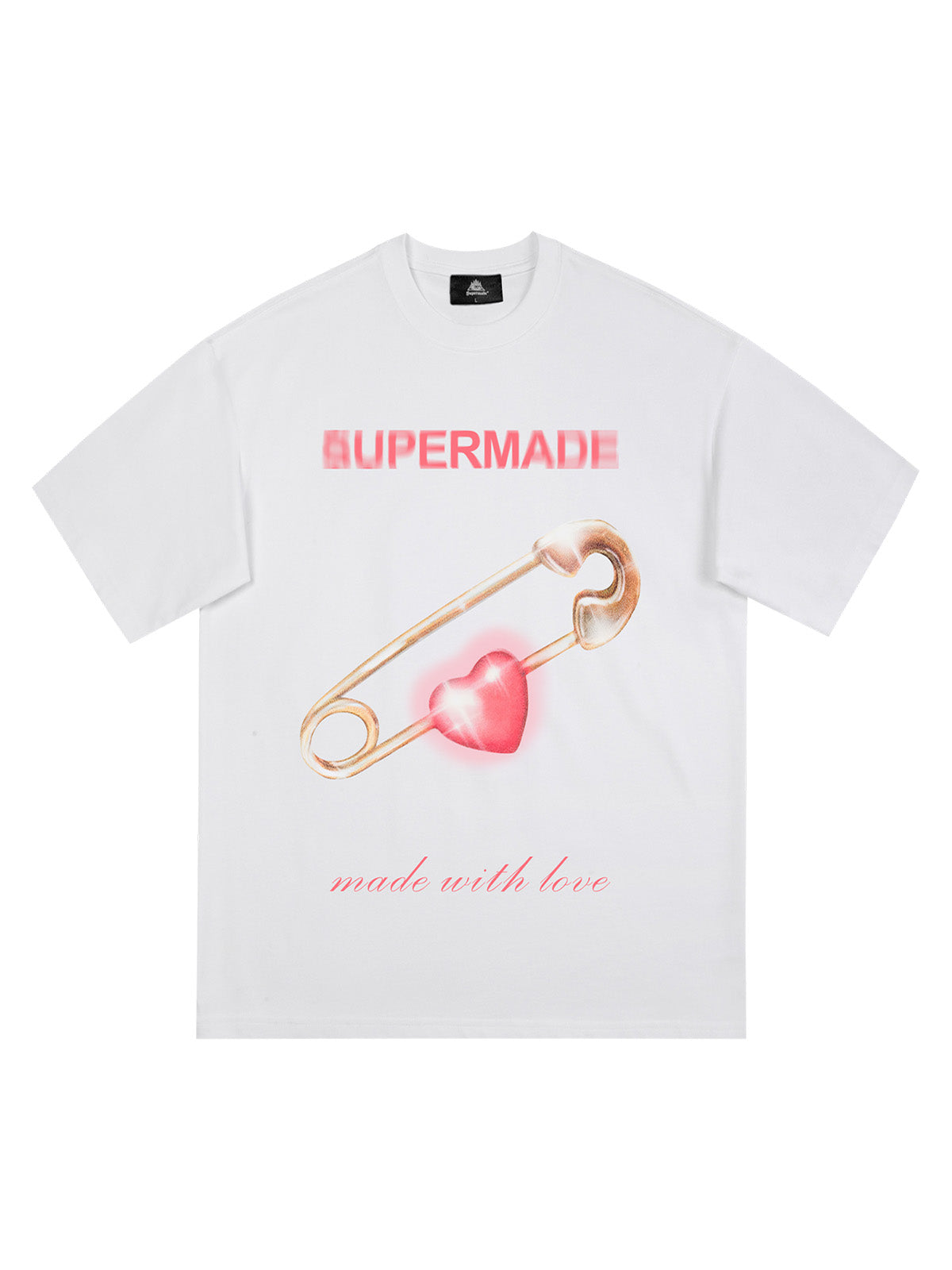 Sneakerhill Street Paperclip Heart Hip Hop T-shirt SP2409040AGC