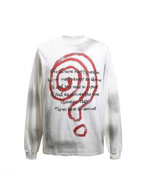 Sneakerhill Spray Long Sleeve Street Hip-Hop T-shirt SP240828WMOE