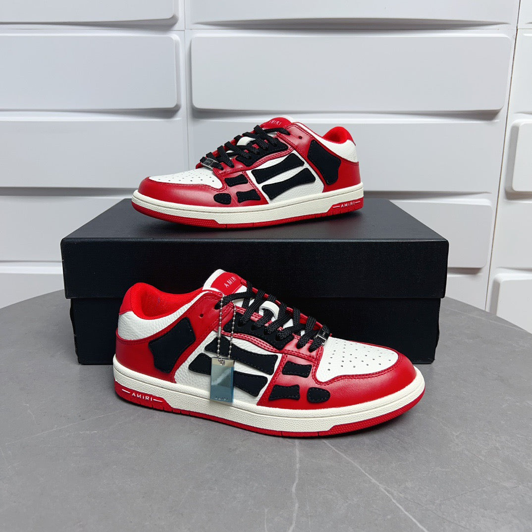 AMR Skel Top Low Red and Black Sneakers-132 - sneakerhillcom