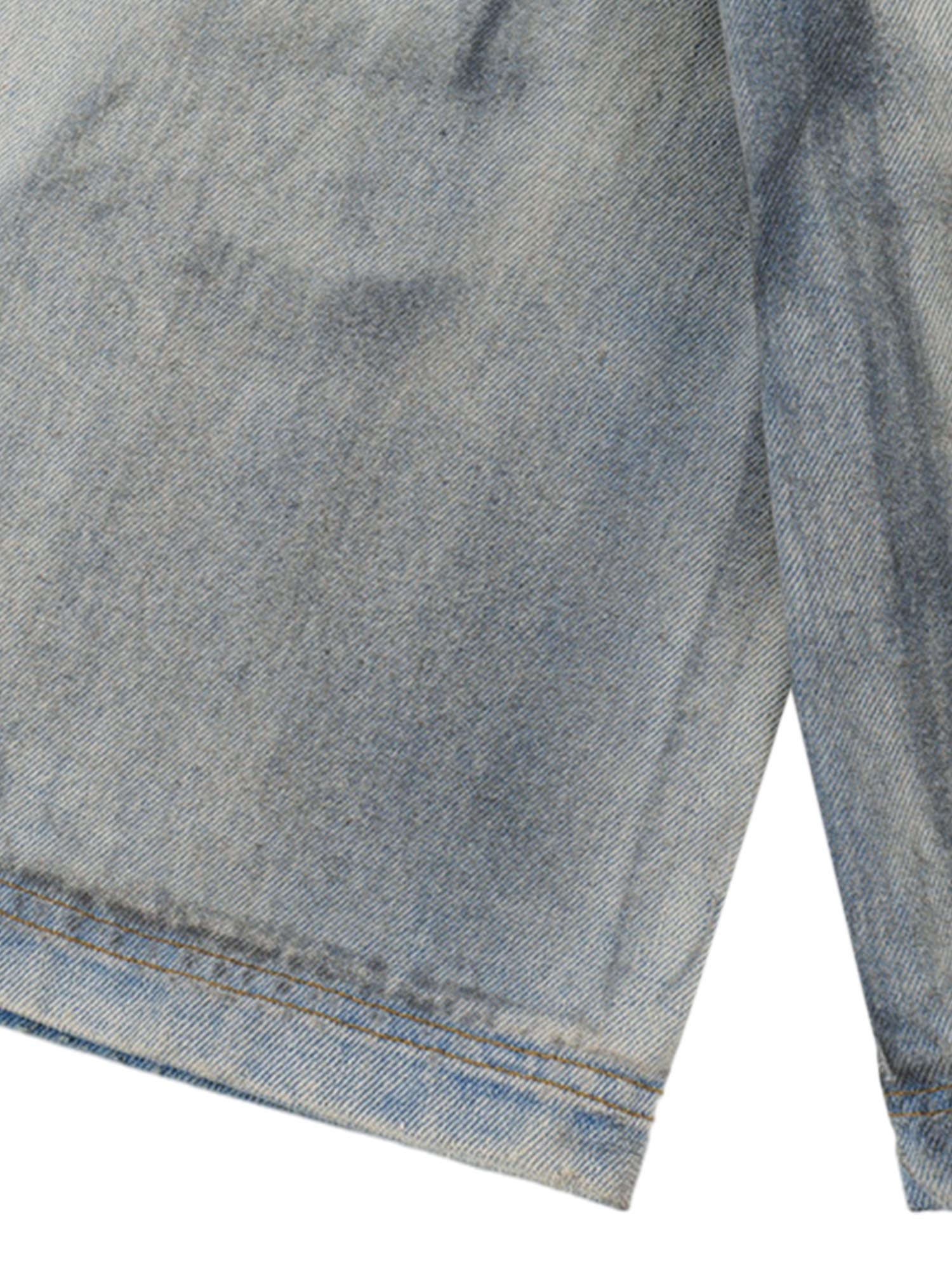 Sneakerhill Punk High Street Dirty Ripped Denim Jorts SP2407182JO2