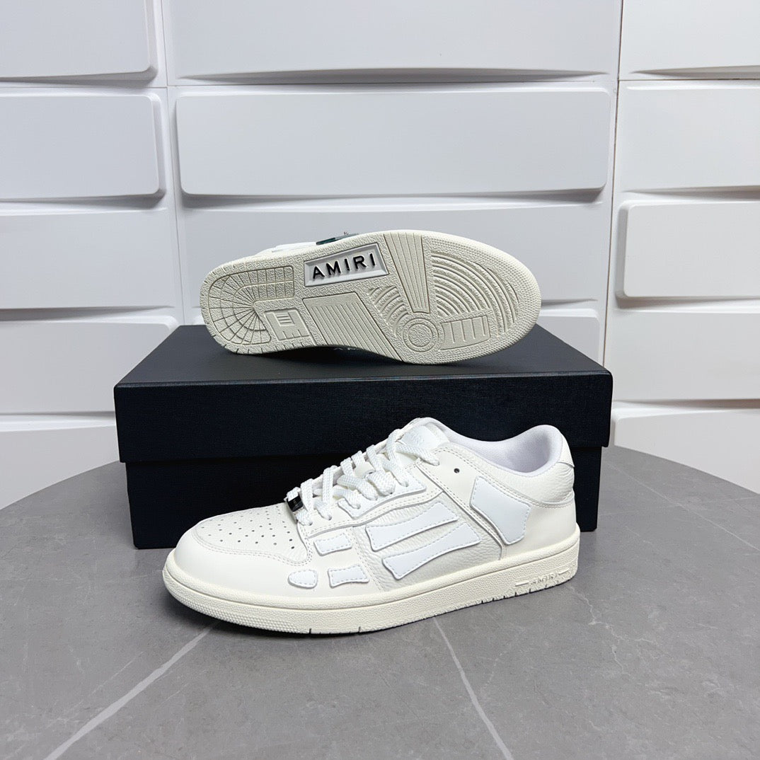 AMR Skel Top Low White Sneakers-150 - sneakerhillcom