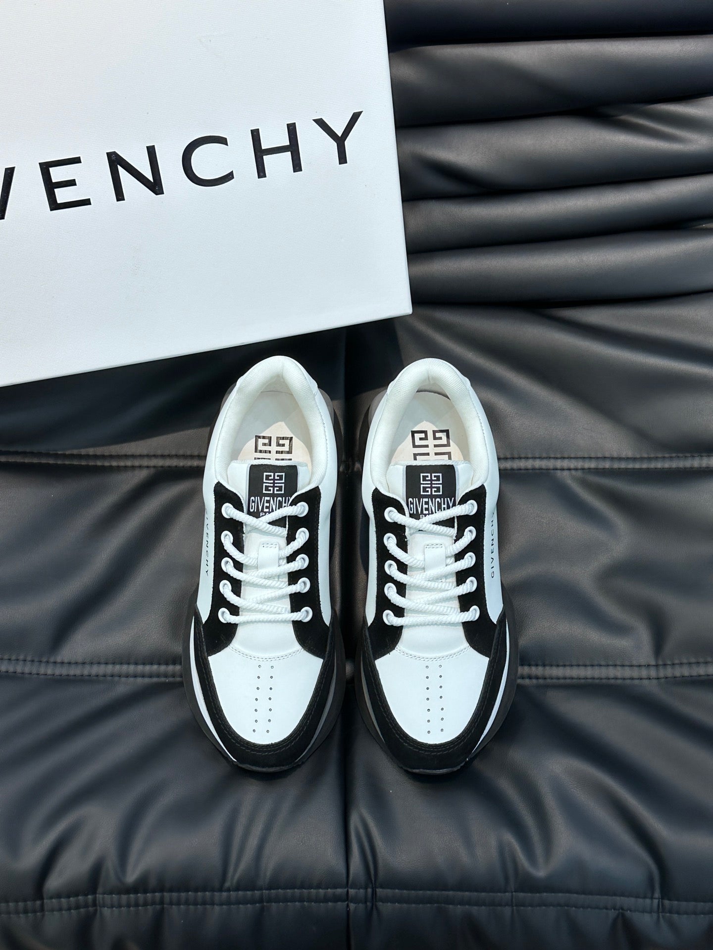 GVC Black and White Logo Sneakers-016 - sneakerhillcom