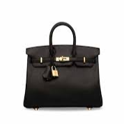 Birkin 25cm Handbag 6068 black golden Kilta bags