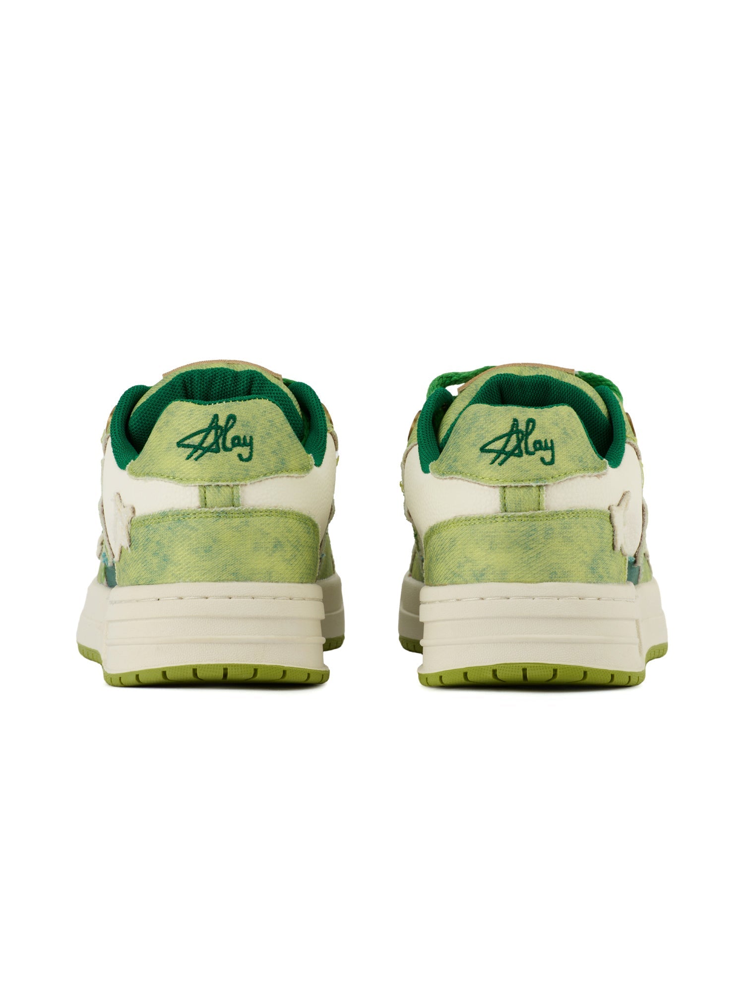 Avocado Green Star Chunky Sneakers - sneakerhillcom