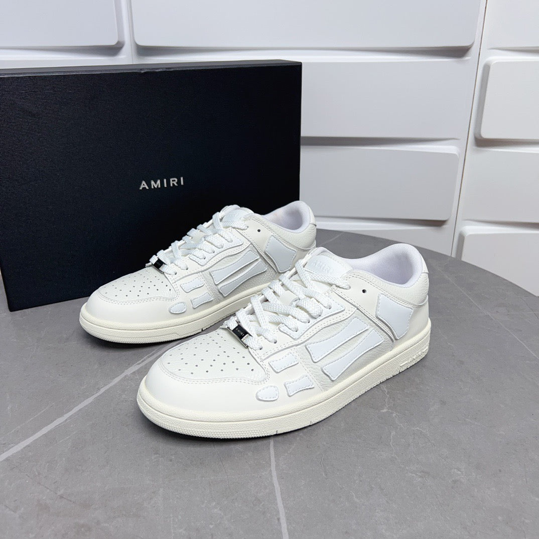 AMR Skel Top Low White Sneakers-150 - sneakerhillcom