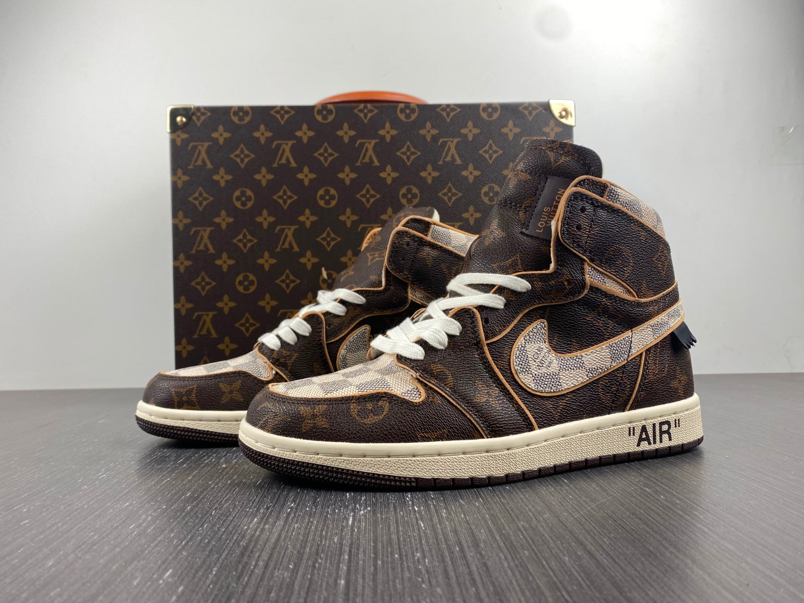 Custom Air Jordan 1 x LV x OFF-W Monogram sneakerhypes