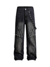 Sneakerhill Washed Distressed Baggy Jeans - sneakerhillcom