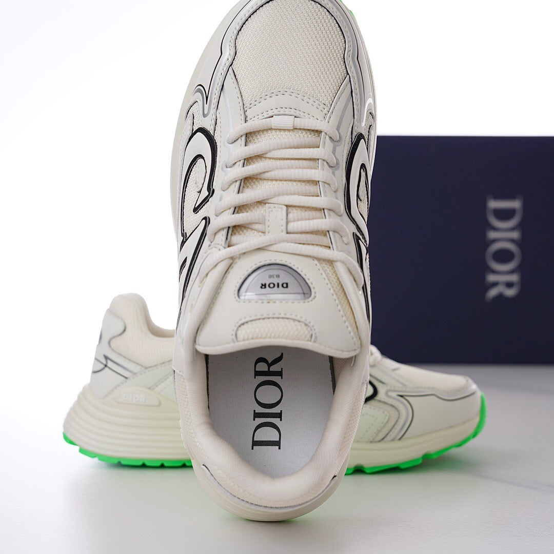 DOR B30  White Mesh and Technical Fabric Sneakers -114 - sneakerhillcom