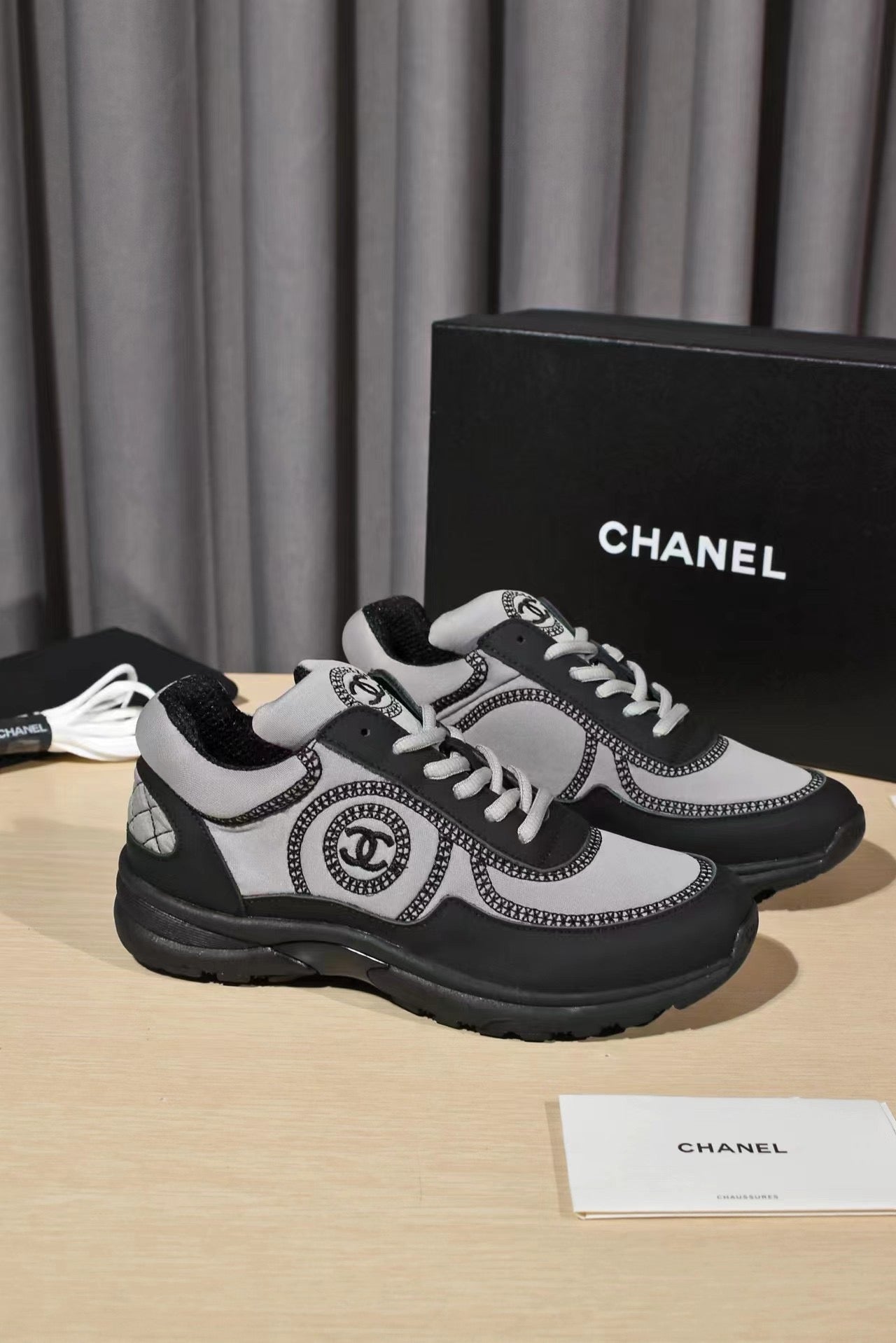 CHL Black and Grey Sneakers-030 - sneakerhillcom