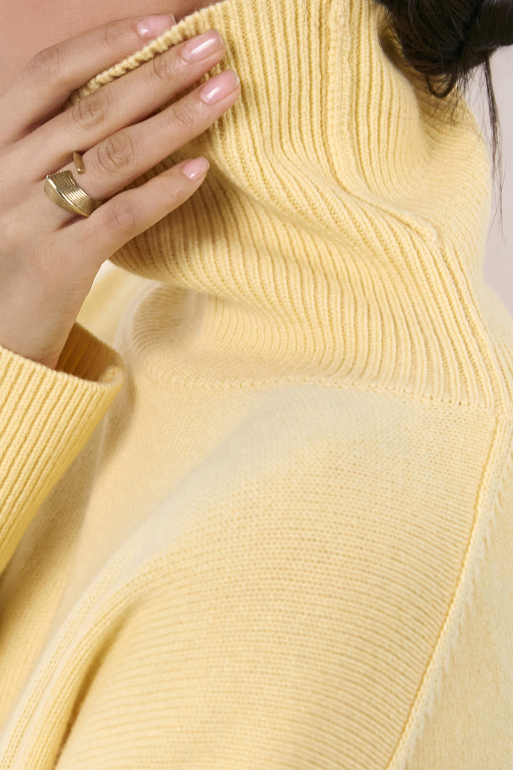 Basic Bae Turtleneck Long Sleeve Dropped Shoulder Sweater Trendsi