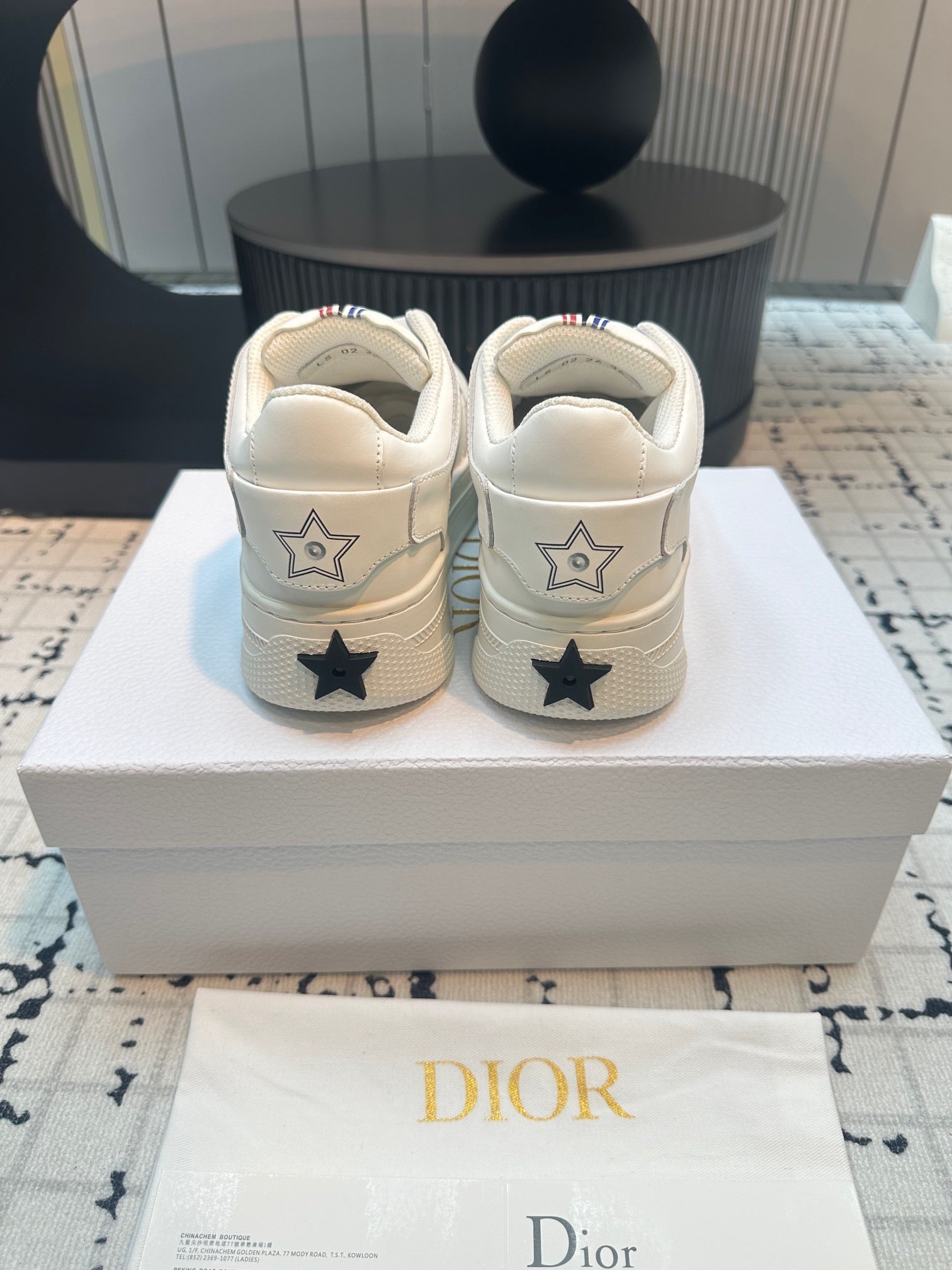 DOR Star Platform Sneaker White Calfskin and Suede-164 - sneakerhillcom