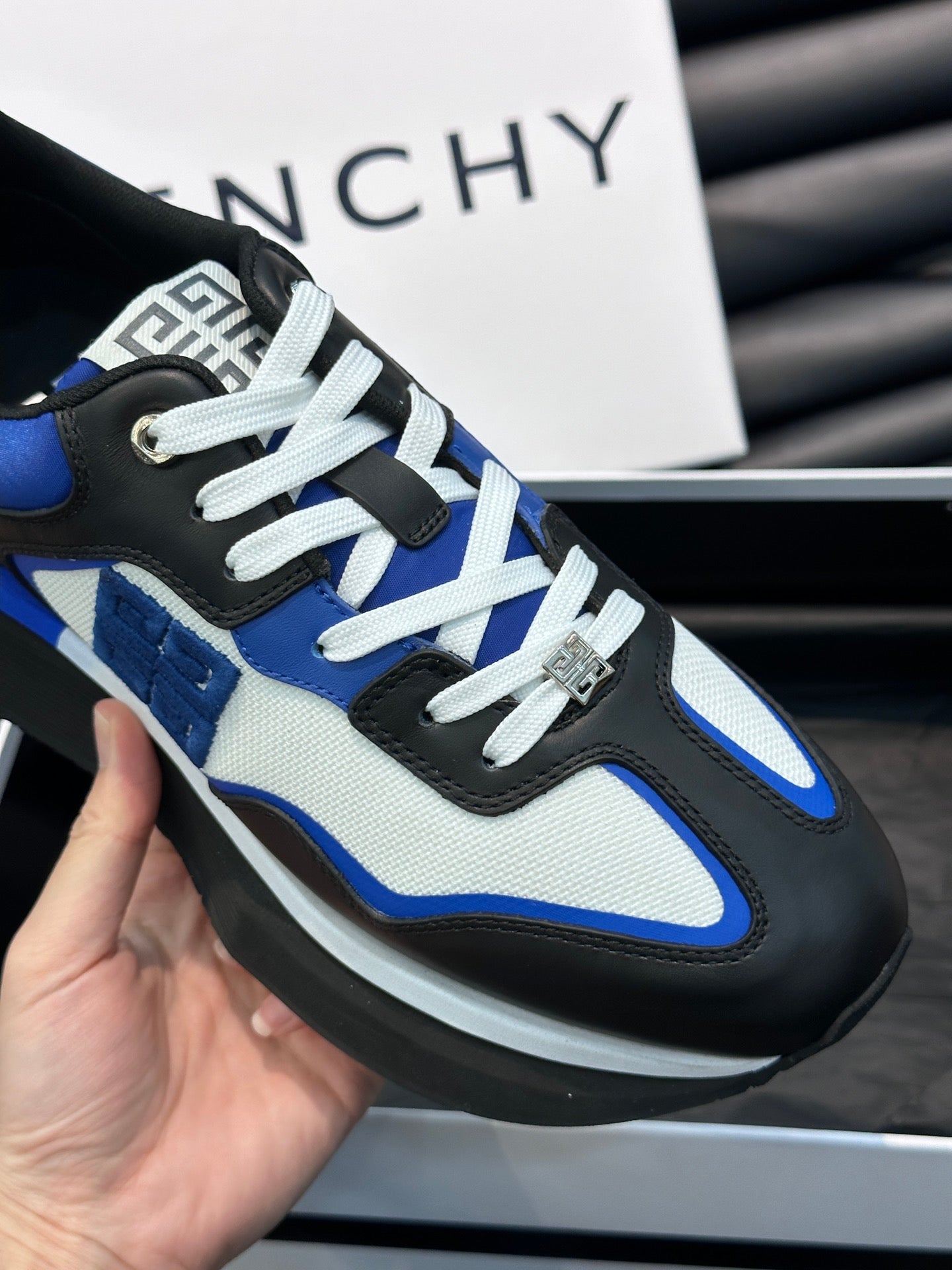 GVC Blue, White and Black  Sneakers-011 - sneakerhillcom