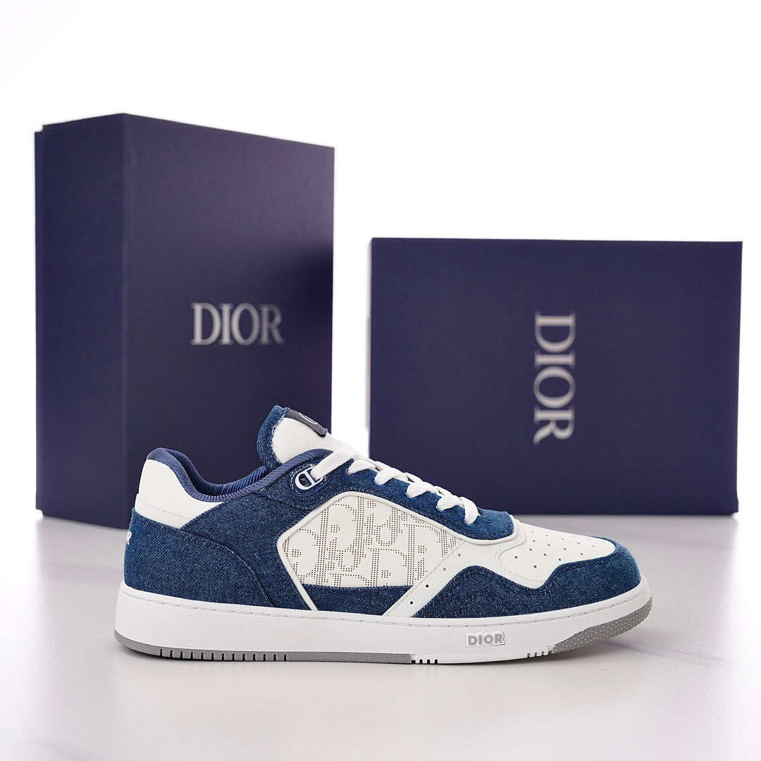 DOR B27 Low-Top Blue and White Sneakers-119 - sneakerhillcom