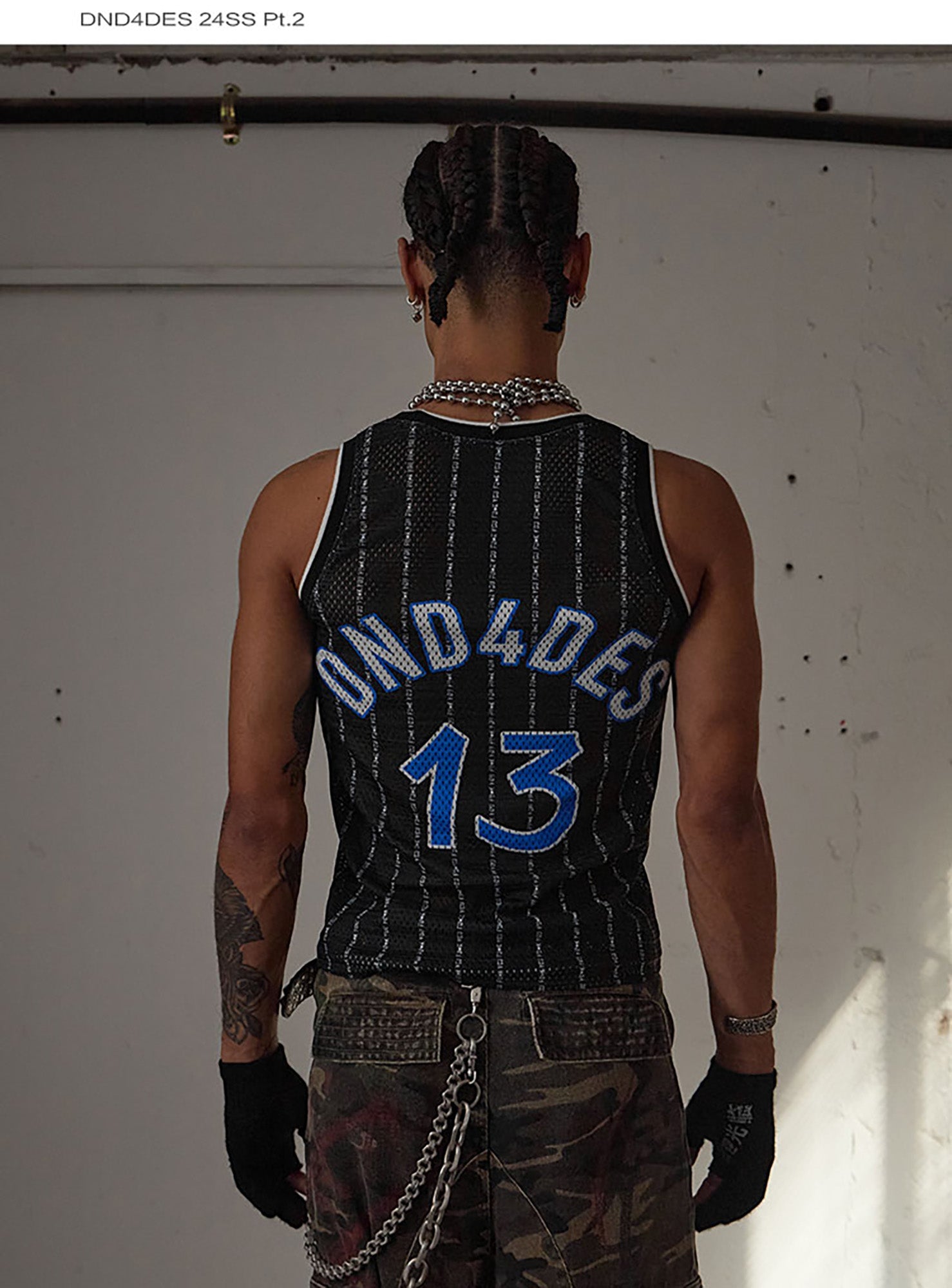 Sneakerhill Magic Spoof Print Short Wide Basketball Vest SP240731URW2